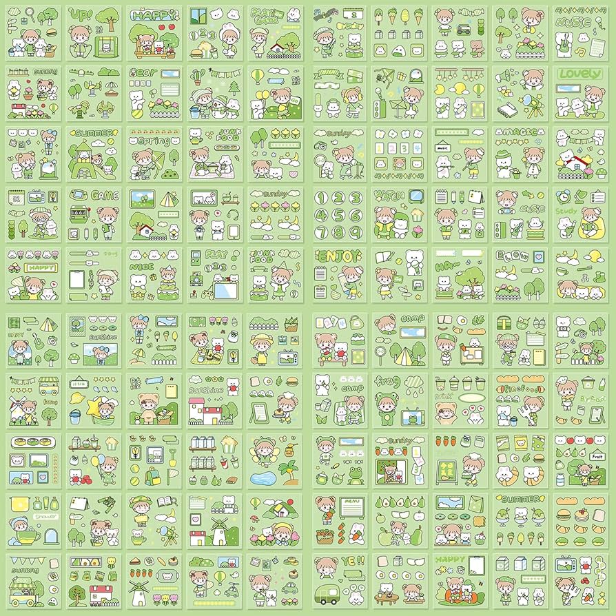 メモ帳　シール大量ぼっくす♡ Amazon | シール堂 日本製 剥がしやすい シール帳 Shinzi Katoh